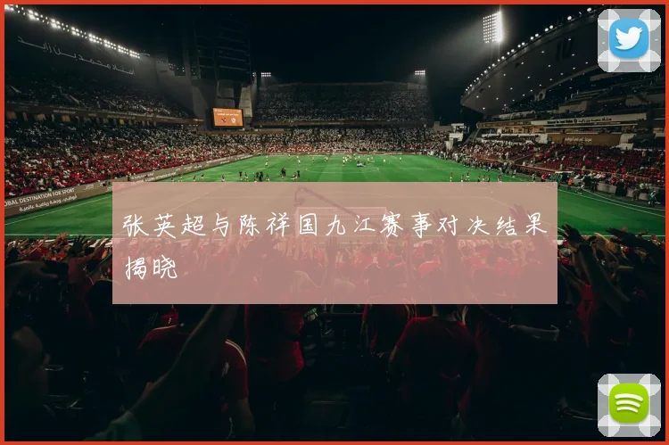 张英超与陈祥国九江赛事对决结果揭晓
